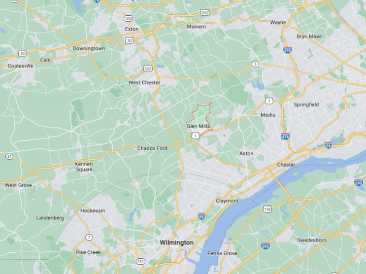 MOR Construction Services in Pennsylvania & Surrounding Area - map